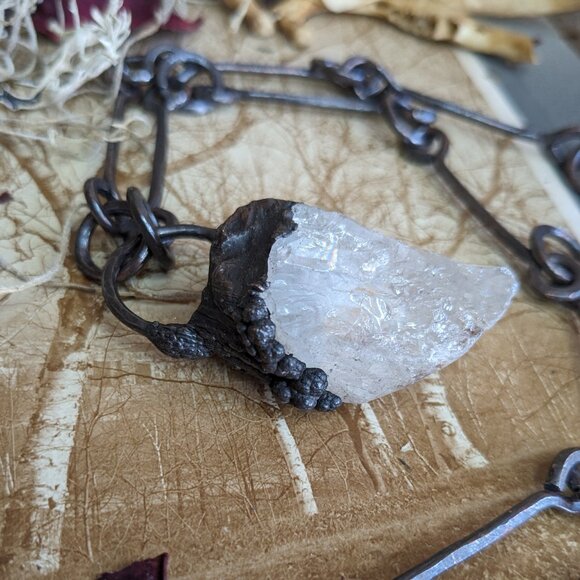 Quartz Electroformed Statement Necklace - Picture 4 of 5